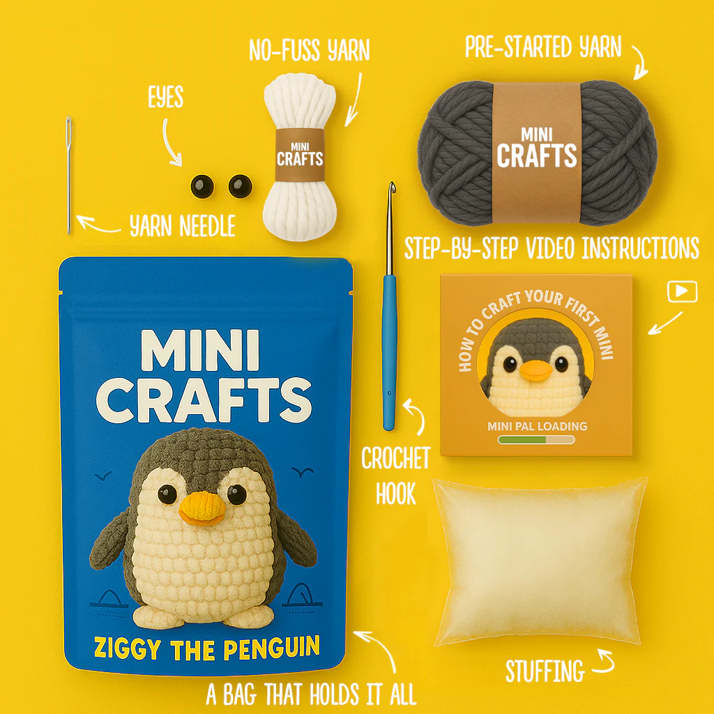 Ziggy The Penguin Crochet Kit - Image 4